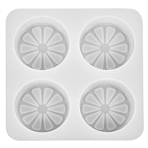 EXCEART Silikon Seife Form Zitrone Orange Fondant Mold Silikon Form Harz Kerze Obst Gete Kerze Fondant Kuchen Gelee für Handgemachte Seife Kuchen Schokolade Süßigkeiten von EXCEART