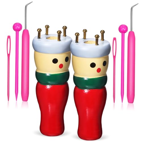 EXCEART Strickpuppe Aus Holz Strickwebstuhl Strickpuppe Stricken Knitter DIY Strickset Ornament Für Junge Mädchen Mädchen Hobby Projekt Werkzeug von EXCEART