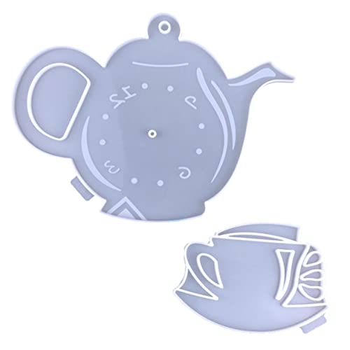 EXCEART Uhr-gussformen-set 1 Set Silikon-uhrenform Wasserkocher Und Tasse Wanddekoration Manuelle Kunstform Uhrwerk von EXCEART