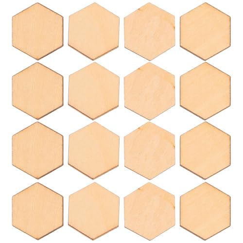Holzscheiben, sechseckig, 20 mm, 100 Stück von EXCEART