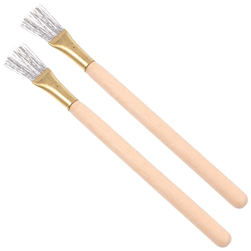 Edelstahl-Set Keramikdraht-Texturbürste Tonformung Draht Texturpinsel Holzgriff Stahlton Modellierwerkzeug 2 Stück Töpferwerkzeug DIY Kits Edelstahl-Set Keramikdraht-Texturbürste Tonformung Draht Texturpinsel Holzgriff Stahlton Modellierwerkzeug 2 Stück Töpferwerkzeug DIY Kits von EXCEART