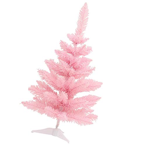 Kleiner Weihnachtsbaum Mini Weihnachten Baum Bunte Kleine Kiefer Stehen DIY Ornamente für Weihnachten Urlaub Geschenk Party Hause Tisch Baum Decor 1Pc (Rosa) Mini Weihnachtsbaum von EXCEART