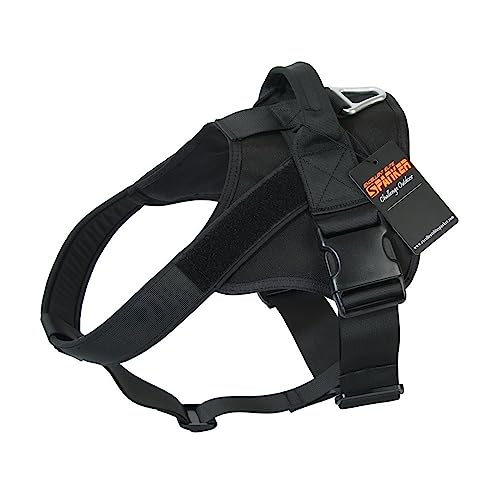 EXCELLENT ELITE SPANKER Hundegeschirr Taktisches Hundegeschirr Ausbildung Service Dog Weste Arbeiten hundegeschirr verstellbar Hund Weste Für Mittelgroße Und Große Hunde(BLK-XS) von EXCELLENT ELITE SPANKER