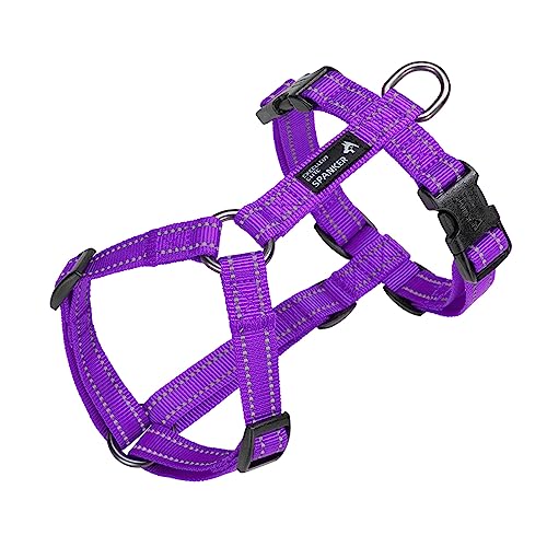 EXCELLENT ELITE SPANKER Kein Zug Hundegeschirr reflektierende Nylon Weste L-förmig einstellbar einfaches Haustier Geschirr für kleine mittlere große Rassen Hunde Walking Training(PUL-L) von EXCELLENT ELITE SPANKER