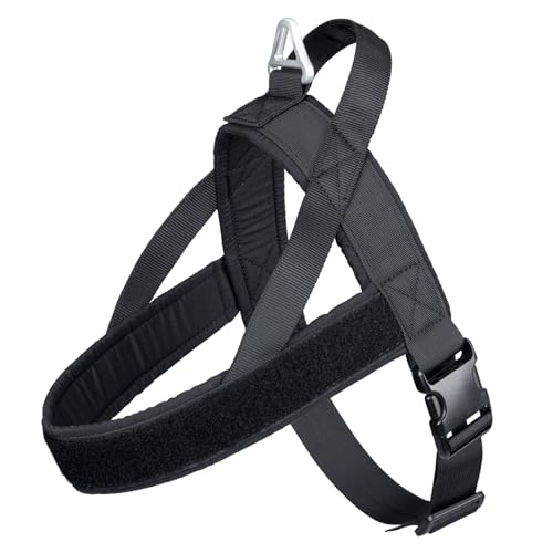 EXCELLENT ELITE SPANKER Ziehfreies Hundegeschirr mit Griff Verstellbares Hundegeschirr aus Nylon Einfaches Training für kleine, mittlere und große Hunde(BLK-S) von EXCELLENT ELITE SPANKER