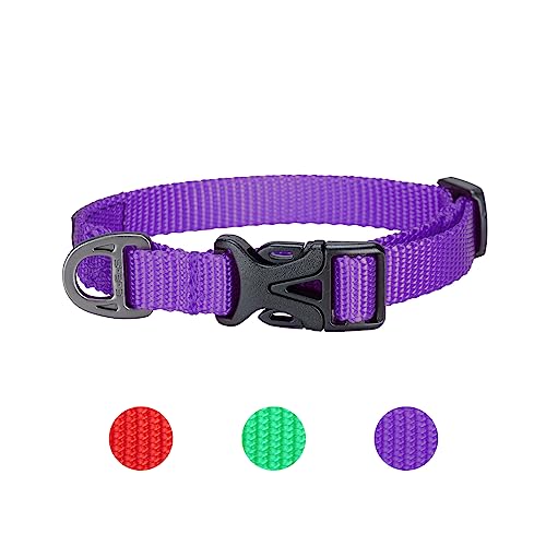 EXCELLENT ELITE SPANKER Welpen Halsbänder Hund Katzenhalsbänder,Kleines Hundehalsband Katzenhalsband Einstellbar für kleine Haustier Hund(Purple) von EXCELLENT ELITE SPANKER