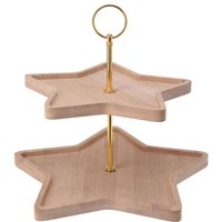 Excellent Houseware - Etagere zweistufig Sternform , 25 cm von EXCELLENT HOUSEWARE