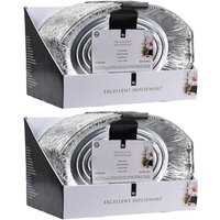 Excellent Houseware - 2 x Ofenblech 2er-Set Alu Grill Zubehör bbq Outdoor Camping von EXCELLENT HOUSEWARE