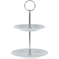 Etagere aus Porzellan, 2-stöckig von EXCELLENT HOUSEWARE