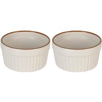 Mini-Auflaufform aus Porzellan, 2er-Set, 200 ml, ø 10 cm von EXCELLENT HOUSEWARE