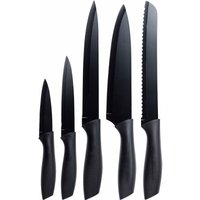 Excellent Houseware - Schwarz Edelstahl Messer Set von 5 Stück Küchenmesser mit einzigartigem Design Excellent Houseware - Schwarz Edelstahl Messer Set von 5 Stück Küchenmesser mit einzigartigem Design von EXCELLENT HOUSEWARE