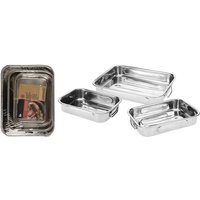 Excellent Houseware - Set 3 Tabletts aus Edelstahl, a12402130 von EXCELLENT HOUSEWARE