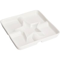 Snackplatte mit Fächern, 22 x 22 cm von EXCELLENT HOUSEWARE