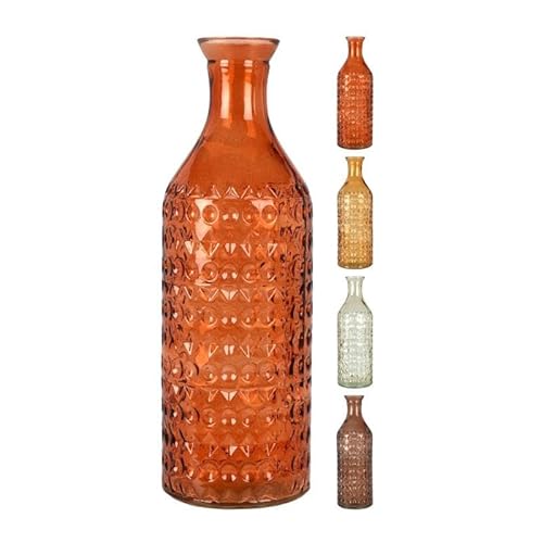 Geprägte Glasflasche, 30 cm von EXCELLENT