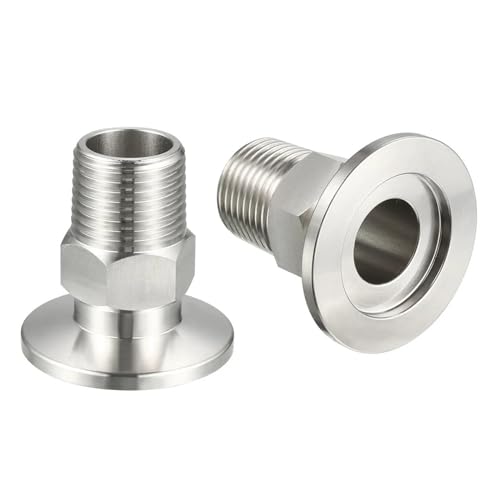 KF16 KF25 KF40 KF50 X 1/8'' 1/4'' 1/2'' 1'' 1-1/4'' 1-1/2'' BSP Male Threaded Adapter Vacuum Fitting(KF16,1/4") von EXCKGNYKZB
