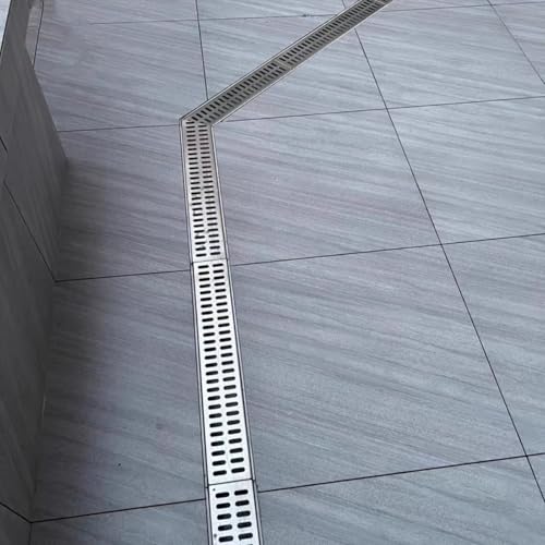 EXCLURA EntwäSserungsrinne Schneidbarer Rinnenablauf Gesamtlänge 60cm, Abnehmbarer Ablaufdeckel mit Ablaufauffangbecken, Außenrinnenablaufgitter für Badezimmerdusche(23 5/8 x 4 x 1 5/8"(60x10x4cm)) EXCLURA EntwäSserungsrinne Schneidbarer Rinnenablauf Gesamtlänge 60cm, Abnehmbarer Ablaufdeckel mit Ablaufauffangbecken, Außenrinnenablaufgitter für Badezimmerdusche(23 5/8 x 4 x 1 5/8"(60x10x4cm)) von EXCLURA