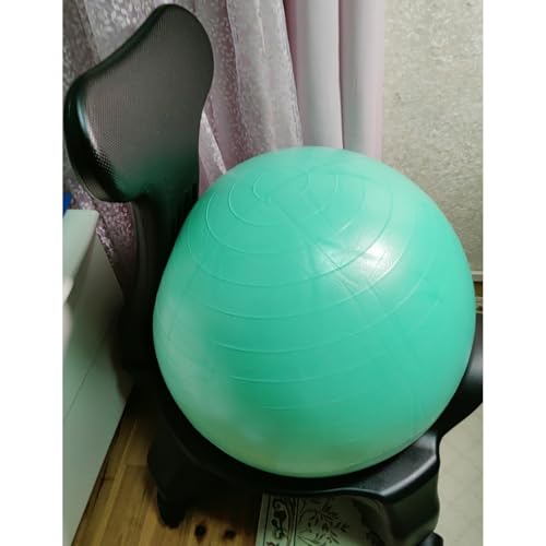EXCLURA Sitzball Rollbarer Gymnastikballstuhl mit Pumpe, Ergonomischer Yogaball-Bürostuhl für Büroschwangerschaft, Schreibtischstuhl zur Haltungsverbesserung/Rumpftraining(C) von EXCLURA