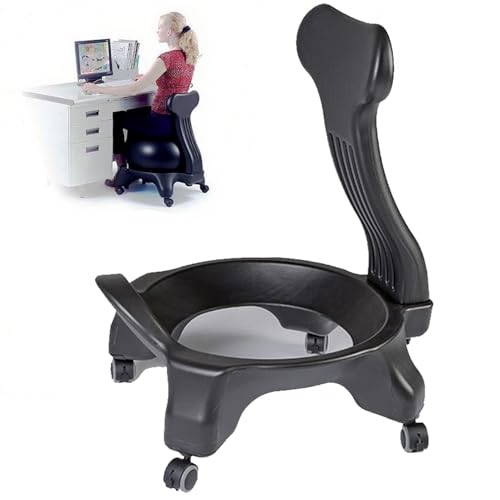 EXCLURA Sitzball Yoga-Ball-Bürostuhl, Nur Rollbasis ohne Ball, Ergonomischer Balance-Ball-Stuhlrahmen, Ersatz-Ball-Stühle, Ständer für das Home-Office EXCLURA Sitzball Yoga-Ball-Bürostuhl, Nur Rollbasis ohne Ball, Ergonomischer Balance-Ball-Stuhlrahmen, Ersatz-Ball-Stühle, Ständer für das Home-Office von EXCLURA