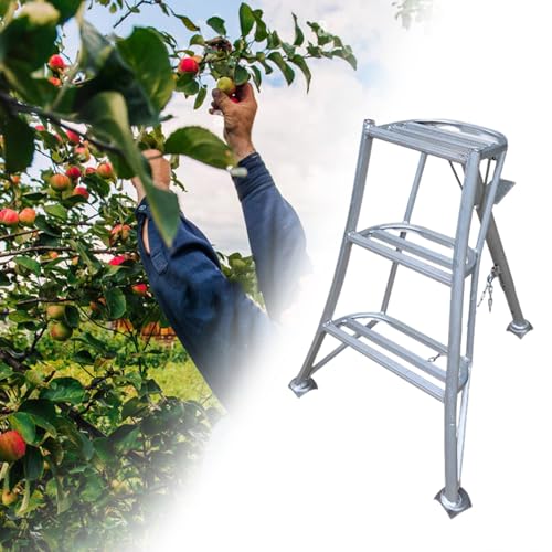 Gartenleiter 3-beinige Obstgartenleiter aus Aluminium zum Obstpflücken, Klappbare Dreibeinleitern für Hohe Beanspruchung, Höhenverstellbare Podestleiter mit Rutschfestem Fuß(3 step-109cm (42 7/8")) Gartenleiter 3-beinige Obstgartenleiter aus Aluminium zum Obstpflücken, Klappbare Dreibeinleitern für Hohe Beanspruchung, Höhenverstellbare Podestleiter mit Rutschfestem Fuß(3 step-109cm (42 7/8")) von EXCLURA