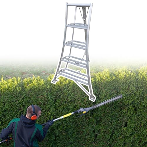Gartenleiter Obstgartenleiter zum Heckenschneiden, Strapazierfähig, Höhenverstellbare Dreibein-Trittleitern, Leicht zu Tragen, Gartentreppe zum Obstbaumpflücken(5 step-175cm (68 7/8")) von EXCLURA