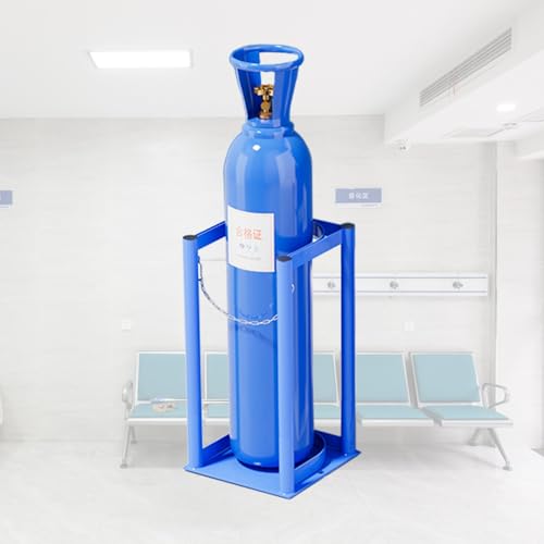 Sauerstoffflasche Gestell Medizinisches Sauerstoffflaschengestell, Höhe 39 cm, Klinik-/ Heim-Halterung für Kleine Tanks, Sauerstoffflaschenständer zum Schutz der Gasflasche, Leicht Zugänglich(L-21cm(8 von EXCLURA