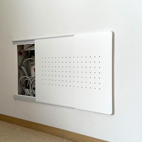 Stromkasten Verkleidung Schiebeabdeckung für Schalttafeln mit Selbstklebender Schiene, Extra Dünne Abdeckung für Stromzählerkästen, Dekorative Wand, Abdeckung für Sicherungskästen im Schlafzimmer(Whit von EXCLURA