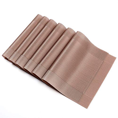EXCO Tischsets, Platzset 6er Set rutschfest Abwaschbar PVC Platzdeckchen Abgrifffeste Hitzebeständig Platzdeckchen für Zuhause Restaurant Speisetisch… EXCO Tischsets, Platzset 6er Set rutschfest Abwaschbar PVC Platzdeckchen Abgrifffeste Hitzebeständig Platzdeckchen für Zuhause Restaurant Speisetisch… von EXCO