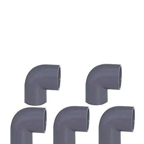 1 Stück Winkel Ø63mm für PVC Rohr und Rohrverbinder (5 x 90° Winkel 63mm) von EXCOLO