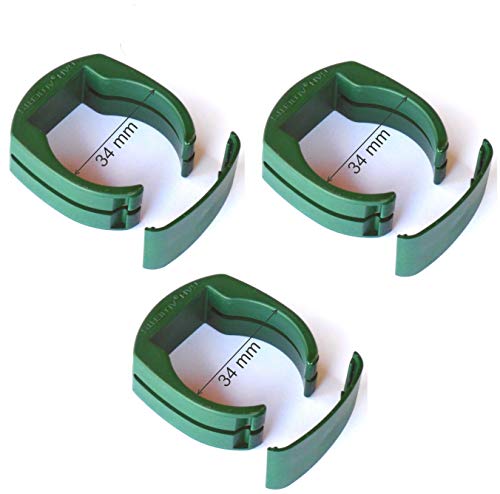 34 mm Zaun Pfosten Schelle Halter Clip für Gartenzaun Schweißdraht Gartengitter am Pfahl in grün RAL 6005 von EXCOLO