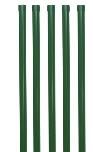 5 Stück Zaunpfosten 1725 mm lang in grün RAL 6005 als Zaunpfahl Pfosten Ø34mm aus Metall für Zaun mit Schweißgitter Draht 5 Stück Zaunpfosten 1725 mm lang in grün RAL 6005 als Zaunpfahl Pfosten Ø34mm aus Metall für Zaun mit Schweißgitter Draht von EXCOLO