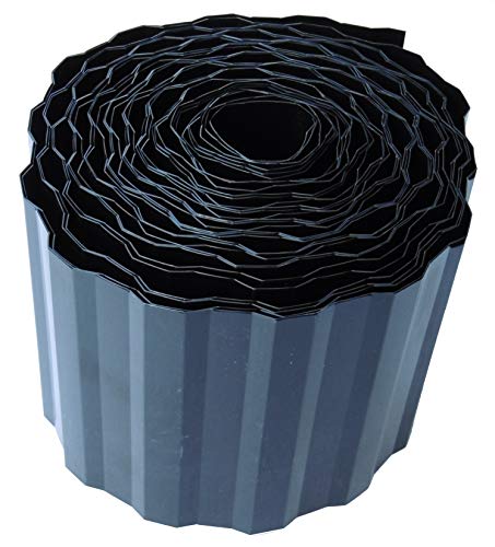 EXCOLO 9m Rasenkante 15 cm hoch Beeteinfassung Beetumrandung Rasenbegrenzung Raseneinfassung in schwarz/anthrazit trapez wellung EXCOLO 9m Rasenkante 15 cm hoch Beeteinfassung Beetumrandung Rasenbegrenzung Raseneinfassung in schwarz/anthrazit trapez wellung von EXCOLO