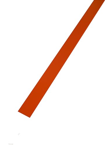 Alu-Blechstreifen 2m lang, Alublech Streifenblech Alustreifen Dachblech Fassadenblech für Dachbau und Fassadenbau in Dach-Orange Dachpfannen rot, Dachrot RAL 8004 (200mm x 2000mm) von EXCOLO