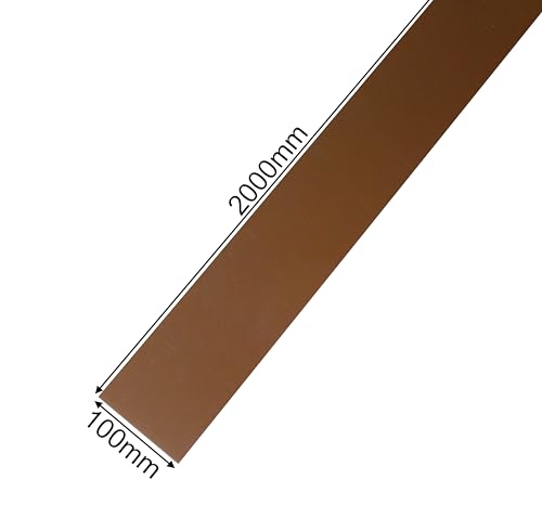 Alu-Blechstreifen 2m lang, Alublech Streifenblech Alustreifen Dachblech Fassadenblech für Dachbau und Fassadenbau in braun dunkelbraun Sepiabraun RAL 8014 (100mm x 2000mm) von EXCOLO