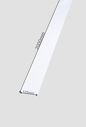 Alu-Blechstreifen 2m lang verschiedene Breiten 40mm - 30mm Alublech Streifenblech Alustreifen Dachblech Fassadenblech für Dachbau und Fassadenbau in weiß Dolomit-weiss RAL 9010 (125mm x 2000mm) von EXCOLO