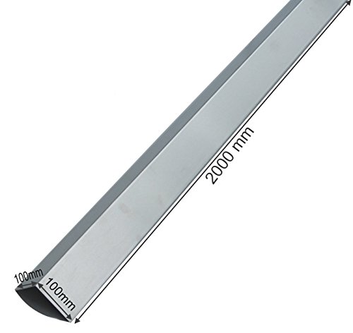 Alu Winkelblech Alu Kantblech Winkel 90° Alu L-Winkel 100 mm in Alu Blank Natur Fassaden verkleidung Wand abdichtung Mauer abdeckung (100mm x 100mm) von EXCOLO