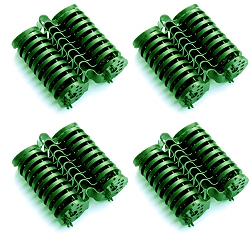 EXCOLO 40 Halter in grün. Grüne Befestigungen Clip für Schattiernetz Gewebe Sichtschutz Blende Zaunblende-Halter Garten Blickschutz in dunkelgrün von EXCOLO