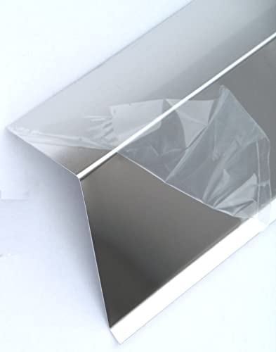 EXCOLO Dach-Abschluss-Blech Giebelblech Dachrandblech Ortgangblech Ortgangwinkel 110x75 mm, 2 Meter lang Winkel Dach Kantblech Alu natur blank silber lackierbar (Standard 75 x 110 mm) von EXCOLO