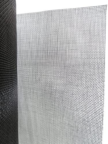 Fliegengitter Mückennetz 100cm breit, 2,5m lang, = 2,5m² in schwarz Mückenschutz Gewebe Maschen 1,0mm x 1,0mm (1,0m breit x 2,5m lang) von EXCOLO