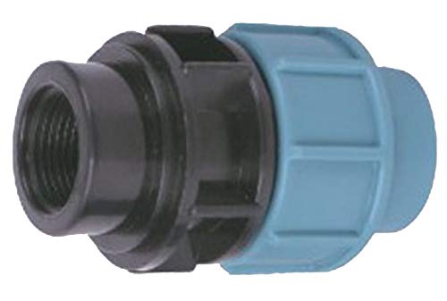 EXCOLO PP-Verbinder für 25 mm PE-Rohr Verschraubung Winkel Kupplung Endkappe Verbund Fitting Fittings Formteil (Adapter 25mm x 1/2" Innen) von EXCOLO