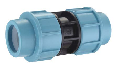 EXCOLO PP-Verbinder für 25 mm PE-Rohr Verschraubung Winkel Kupplung Endkappe Verbund Fitting Fittings Formteil (Verbinder 25mm) von EXCOLO