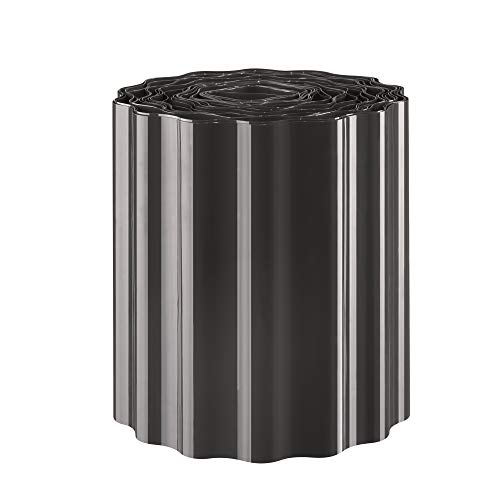 EXCOLO Rasenkante Beeteinfassung Beetumrandung Rasenbegrenzung Raseneinfassung Mähkante grau schwarz von EXCOLO