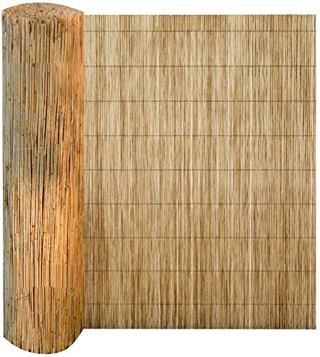 EXCOLO Schilfmatte 100x600 cm Sichtschutz Zaun Schilfrohrmatte Windschutz Blickschutz Schilf Windschutz Matte von EXCOLO