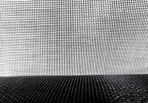 Fliegengitter Gewebe XXL 2m breit am Stück Länge 20m = 40m² in schwarz 1,0mm Maschenweite als Mückenschutz aus Fiberglas Fliegennetz Mückengitter (200cm breit x 20m lang) von EXCOLO