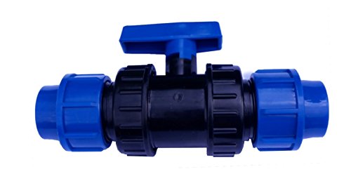 PE Rohr Kugelhahn 20 bis 40 mm Kunststoff Hahn Absperrhahn Sperrschieber Kugelventil Ventil 2 Wege (Für 25 mm PE Rohr) von EXCOLO