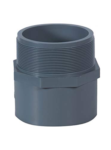 PVC Rohr 32mm Rohrverbinder Winkel Kniestück Muffen T-Stück Kappen (Adapter Ø32mm x 1Zoll Außeng.) von EXCOLO