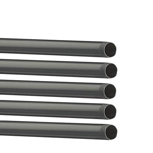 PVC Rohr Ø63mm B-Ware nur Rohr ohne Rohrverbinder Winkel, Kniestück, Muffen, T-Stück, Kappen Fittings (5 x 1m Rohr 63mm) von EXCOLO