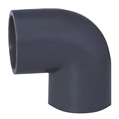 PVC Rohr und Rohrverbinder Ø63mm Winkel, Kniestück, Muffen, T-Stück, Kappen Fittings (1 x 90° Winkel 63mm) von EXCOLO