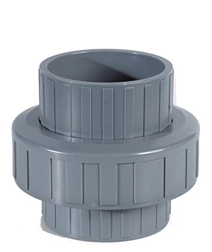 PVC Rohr und Rohrverbinder Ø63mm Winkel, Kniestück, Muffen, T-Stück, Kappen Fittings (1 x Verschraubung 63mm) von EXCOLO