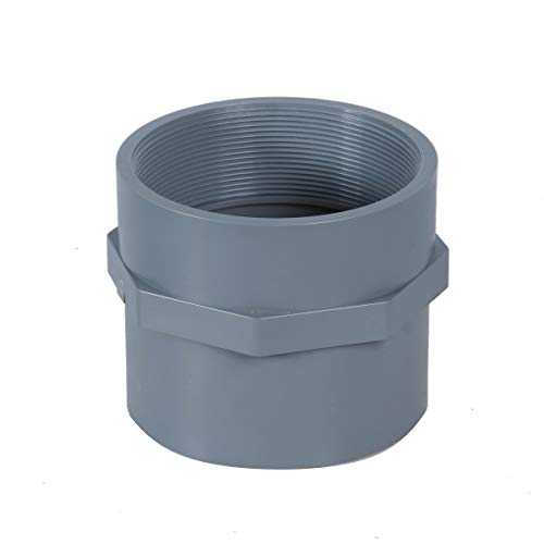 PVC Rohre und Fitting Ø 40 mm Fitting Winkel Kniestück Adapter Muffen T-Stück Kappen (Adapter 40mm x 1.1/4" IG) von EXCOLO