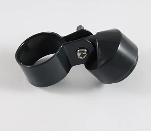 Schelle und Kappe für Zaun-Strebe 34mm in grau als Befestigung der Streben Strebrohre Verstrebung bei Maschendraht Zaun. von EXCOLO